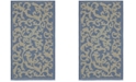 Safavieh Courtyard Blue and Natural 2'7" x 5' Area Rug